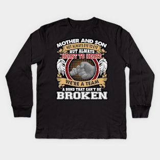 Mother And Son Not Always Eye To Eye But Always Heart To Heart Kids Long Sleeve T-Shirt